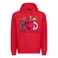 Red with god all things are possible Premium Hoodie - OliviaCreatesArt