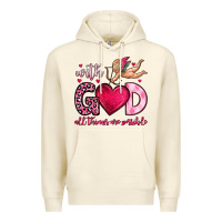 Sandshell with god all things are possible Premium Hoodie - OliviaCreatesArt