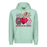 Seafoam with god all things are possible Premium Hoodie - OliviaCreatesArt