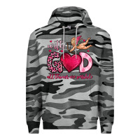 Slate Camo with god all things are possible Premium Hoodie - OliviaCreatesArt