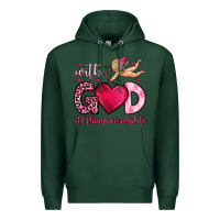 Sports Green with god all things are possible Premium Hoodie - OliviaCreatesArt
