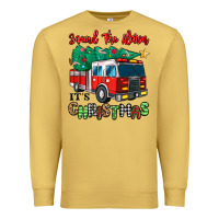 Antique Gold sound the alarm its christmas fire truck Premium Sweatshirt - MaliasSmallBusiness