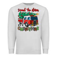Dove Grey sound the alarm its christmas fire truck Premium Sweatshirt - MaliasSmallBusiness