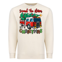Sandshell sound the alarm its christmas fire truck Premium Sweatshirt - MaliasSmallBusiness