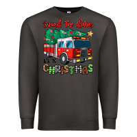 Smoke sound the alarm its christmas fire truck Premium Sweatshirt - MaliasSmallBusiness