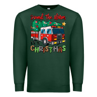Sports Green sound the alarm its christmas fire truck Premium Sweatshirt - MaliasSmallBusiness