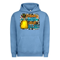 Pigment Pebble Blue whiskey bent hell bound Urban Hoodie - CowhideDigitalArt