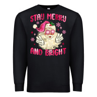 Black stay merry and bright Premium Sweatshirt - MaliasSmallBusiness