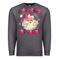 Charcoal Heather stay merry and bright Premium Sweatshirt - MaliasSmallBusiness