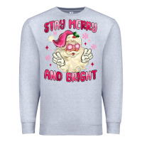 Heather Grey stay merry and bright Premium Sweatshirt - MaliasSmallBusiness