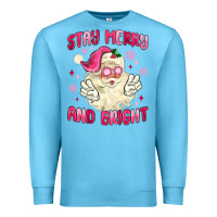Ocean Blue stay merry and bright Premium Sweatshirt - MaliasSmallBusiness