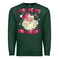Sports Green stay merry and bright Premium Sweatshirt - MaliasSmallBusiness