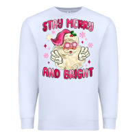 White stay merry and bright Premium Sweatshirt - MaliasSmallBusiness