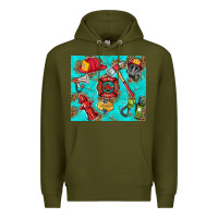 Army Green firefighter elementary Premium Hoodie - HRA Design Shop