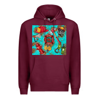 Burgundy firefighter elementary Premium Hoodie - HRA Design Shop
