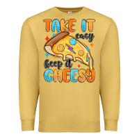 Antique Gold take it easy keep it cheesy Premium Sweatshirt - MaliasSmallBusiness