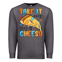 Charcoal Heather take it easy keep it cheesy Premium Sweatshirt - MaliasSmallBusiness