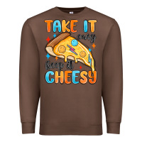 Chestnut take it easy keep it cheesy Premium Sweatshirt - MaliasSmallBusiness