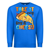 True Royal take it easy keep it cheesy Premium Sweatshirt - MaliasSmallBusiness