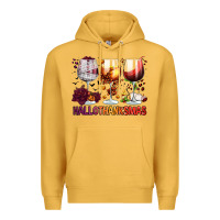 Mustard hallothanksmas halloween thanksgiving  christmas wine Premium Hoodie - FaDigitalArtStudio
