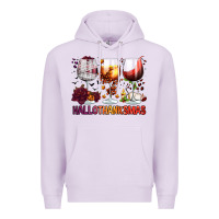 Lilac hallothanksmas halloween thanksgiving  christmas wine Premium Hoodie - FaDigitalArtStudio