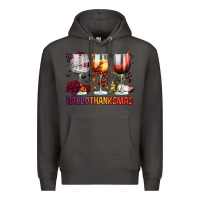 Smoke hallothanksmas halloween thanksgiving  christmas wine Premium Hoodie - FaDigitalArtStudio