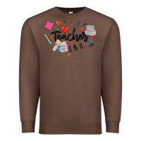 Chestnut teacher heart Premium Sweatshirt - MaliasSmallBusiness