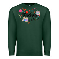 Sports Green teacher heart Premium Sweatshirt - MaliasSmallBusiness