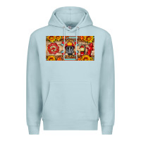 Blue Mist firefighter air mask sunflower and elementary license plate Premium Hoodie - HRA Design Shop