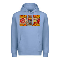 Colony Blue firefighter air mask sunflower and elementary license plate Premium Hoodie - HRA Design Shop