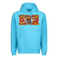 Ocean Blue firefighter air mask sunflower and elementary license plate Premium Hoodie - HRA Design Shop