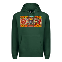 Sports Green firefighter air mask sunflower and elementary license plate Premium Hoodie - HRA Design Shop