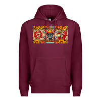 Burgundy firefighter air mask sunflower and elementary license plate Premium Hoodie - HRA Design Shop