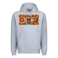 Heather Grey firefighter air mask sunflower and elementary license plate Premium Hoodie - HRA Design Shop