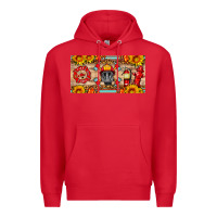 Red firefighter air mask sunflower and elementary license plate Premium Hoodie - HRA Design Shop