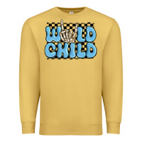 Antique Gold wild child blue skeleton Premium Sweatshirt - MaliasSmallBusiness