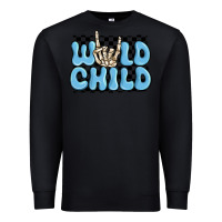 Black wild child blue skeleton Premium Sweatshirt - MaliasSmallBusiness