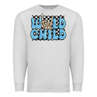 Dove Grey wild child blue skeleton Premium Sweatshirt - MaliasSmallBusiness