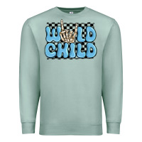 Seafoam wild child blue skeleton Premium Sweatshirt - MaliasSmallBusiness