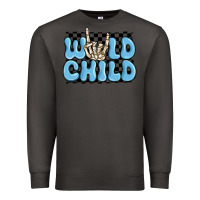 Smoke wild child blue skeleton Premium Sweatshirt - MaliasSmallBusiness