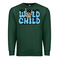Sports Green wild child blue skeleton Premium Sweatshirt - MaliasSmallBusiness