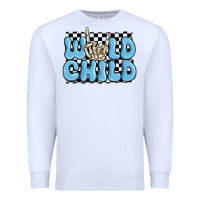 White wild child blue skeleton Premium Sweatshirt - MaliasSmallBusiness