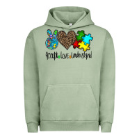 Pigment Oil Green accept love understand Urban Hoodie - CowhideDigitalArt