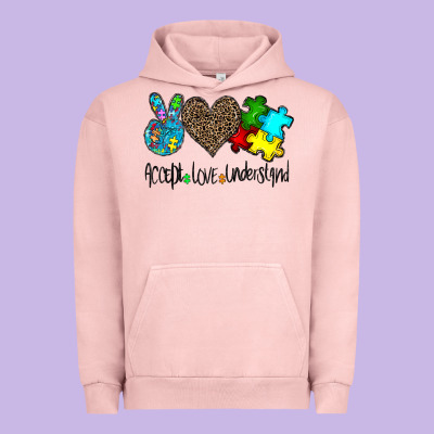 Accept Love Understand Urban Hoodie Designed By Cowhidedigitalart