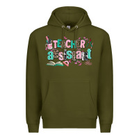 Army Green teacher assistant Premium Hoodie - AdoDesignShop