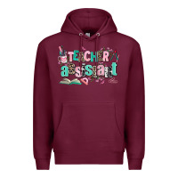 Burgundy teacher assistant Premium Hoodie - AdoDesignShop
