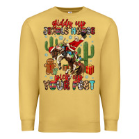 Antique Gold giddy up jingle horse pick up your feet Premium Sweatshirt - MaliasSmallBusiness