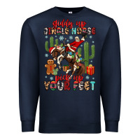Navy giddy up jingle horse pick up your feet Premium Sweatshirt - MaliasSmallBusiness