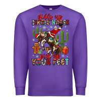Purple giddy up jingle horse pick up your feet Premium Sweatshirt - MaliasSmallBusiness