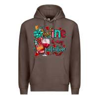 Coffee wine is my valentine olivia Premium Hoodie - OliviaCreatesArt